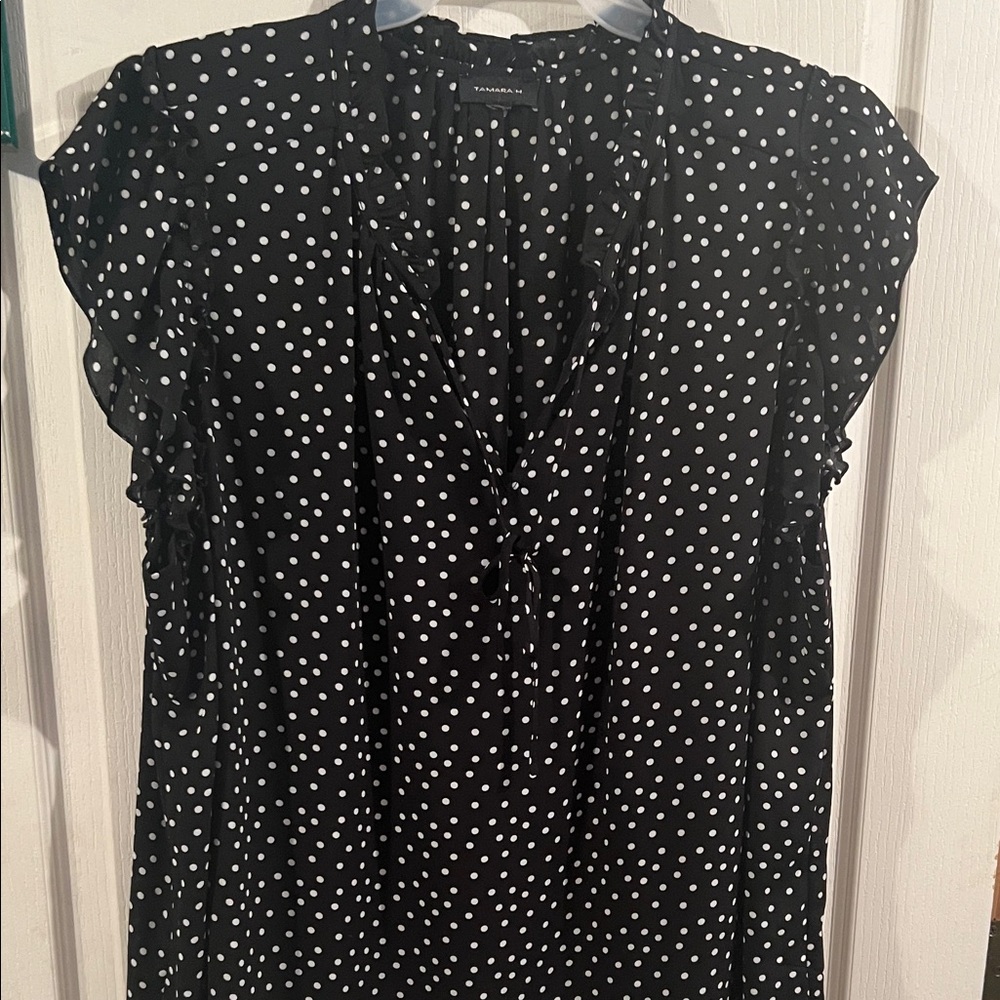 Black Polka Dot Blouse